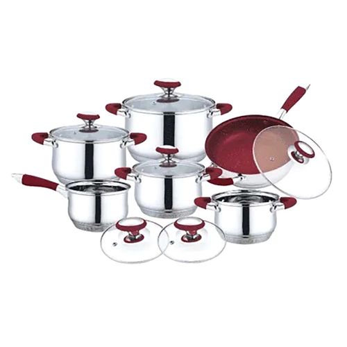Batería de cocina omania 12 piezas Fraciel rojo 2410279