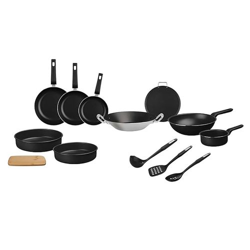 Batería de cocina 13 piezas esencial Vasconia negro 4042832