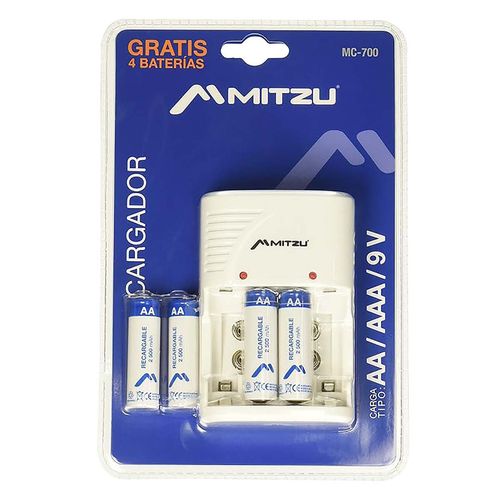 Cargador de baterías Mitzu blanco mc-700