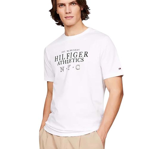 Playera Para Caballero Tommy Hilfiger Blanco MW0MW34389-YBR