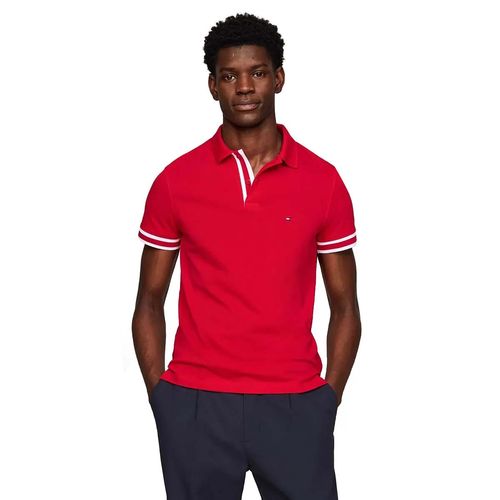 Playera Tipo Polo Para Caballero Tommy Hilfiger Rojo MW0MW34737-XLG