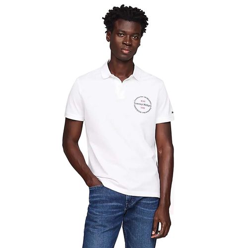 Playera Tipo Polo Para Caballero Tommy Hilfiger Blanco MW0MW34740-YBR