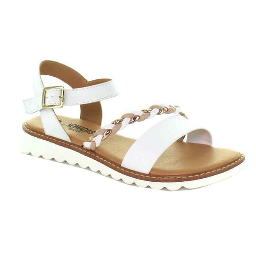 Sandalia casual Nomadas blanco para dama 37021