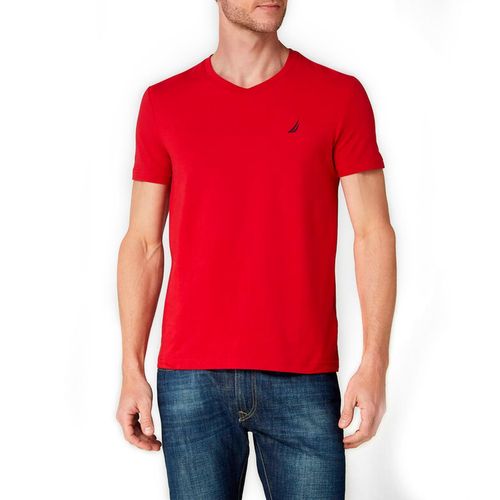 Playera Casual Para Caballero Nautica Rojo V7310-6NR