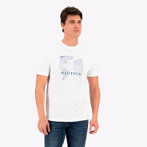 Playera Casual Para Caballero Nautica Blanco N1H01086-908