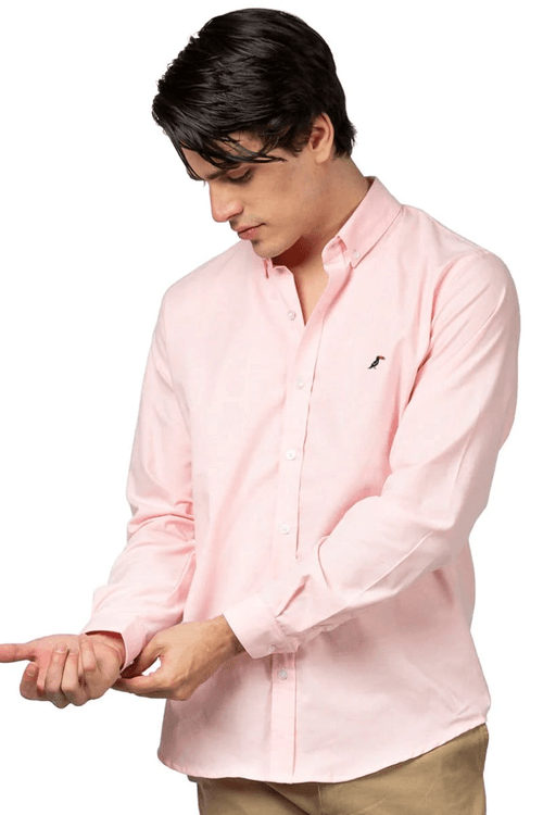 Camisa Casual Para Caballero Tucane Rosa OXFORD ORIGINAL