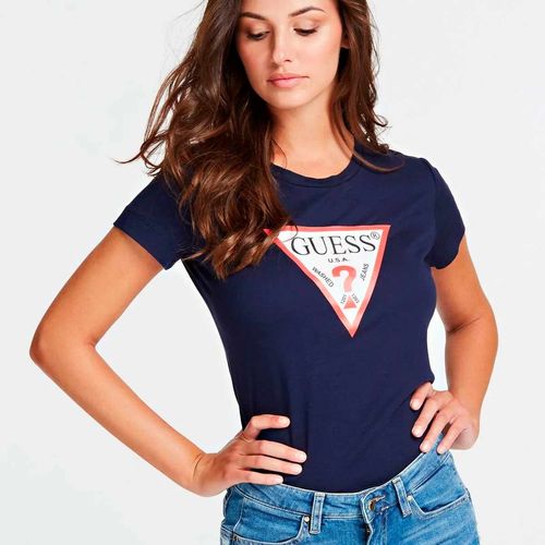 Playera Guess azul para dama W94I29K19U1-G72
