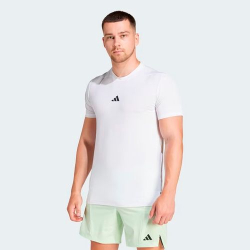 Playera deportiva para caballero Adidas blanco is3808
