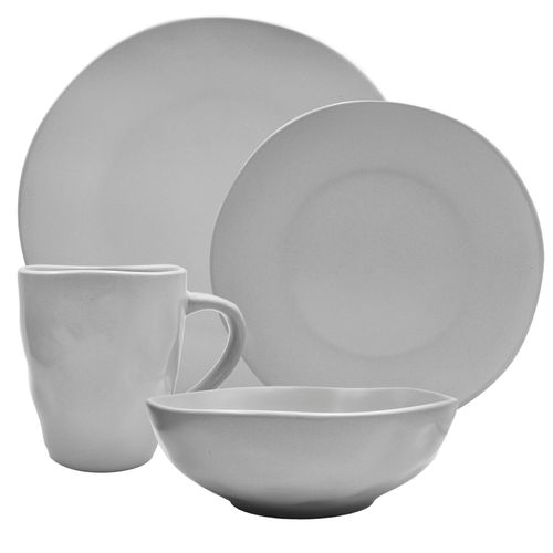 Vajilla de ceramica 15 pzas light grey Regalos Siglo XXI gris 2415-3884