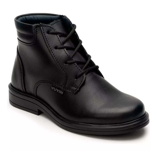 Bota Escolar Para Joven Yuyin Negro 24360