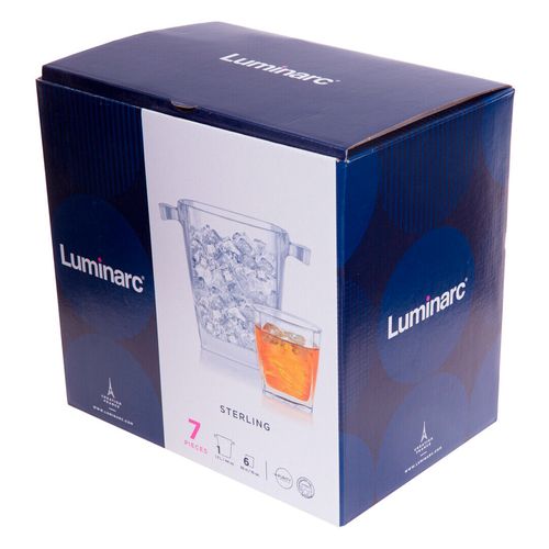 Juego de hielera y 6 vasos sterling Regalos Siglo XXI transparente 3047-5978