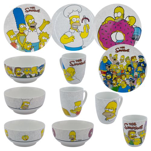 Vajilla Porcelana Simpsons Regalos Siglo XXI Blanca 2415-3900