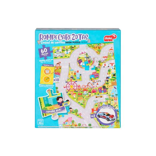 Rompecabezas ciudad de carritos Diako multicolor bu-2440