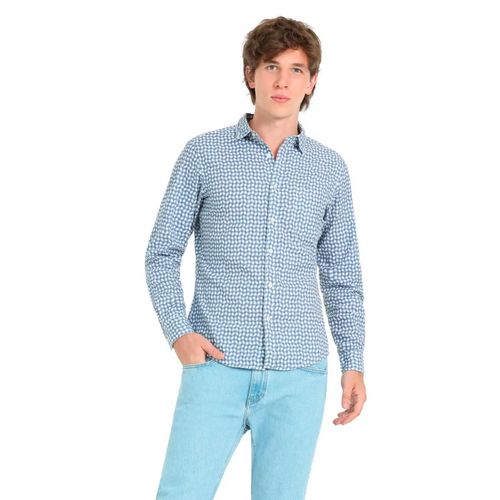 Camisa Casual Para Caballero Docker's Azul A4253-0048