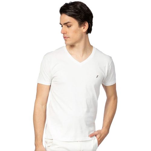 Playera Casual Para Caballero Tucane Blanco AIR.V.NECK