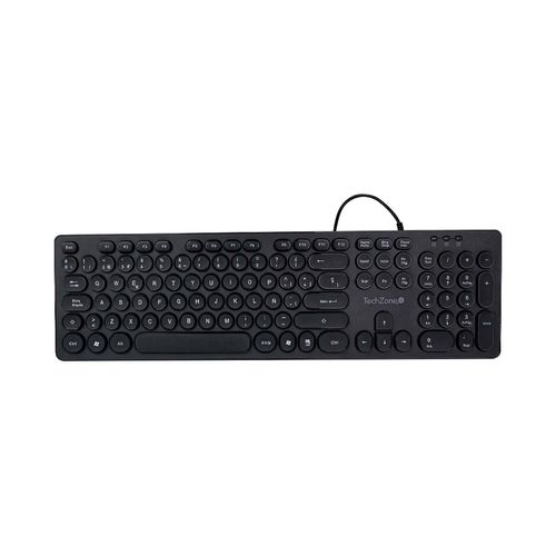 Teclado Alámbrico Techzone Negro TZACTCA01