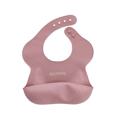 Babero De Silicon Para Bebé Kool Baby Mauve BIP8