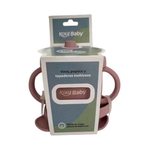 Vaso Con Tapa Para Bebé Kool Baby Mauve CT06-F