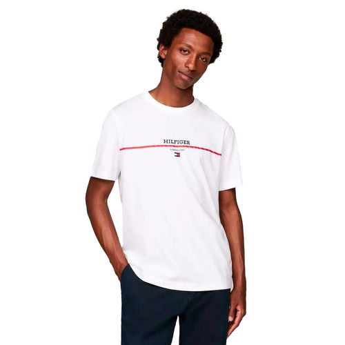 Playera Casual Para Caballero Tommy Hilfiger MW0MW35464-YBR Blanco