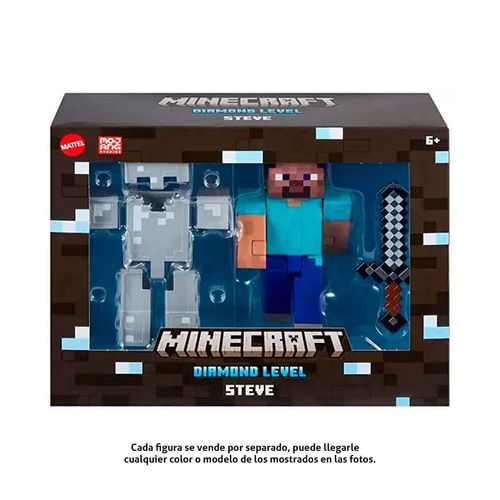 Figura de acción Minecraft diamond Mattel multicolor hln39