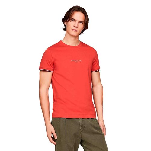 Playera Casual Para Caballero Tommy Hilfiger Rojo MW0MW32584-XM0