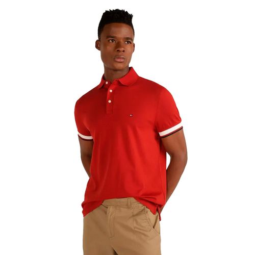 Playera Polo Para Caballero Tommy Hilfiger Rojo MW0MW35588-XNN