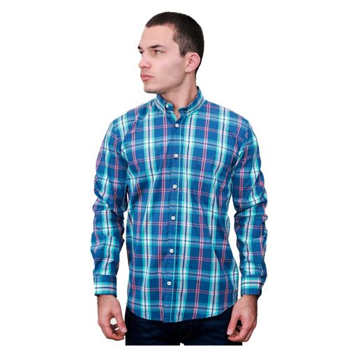 Camisa Casual Para Caballero Stone Rose Azul SRMC1149