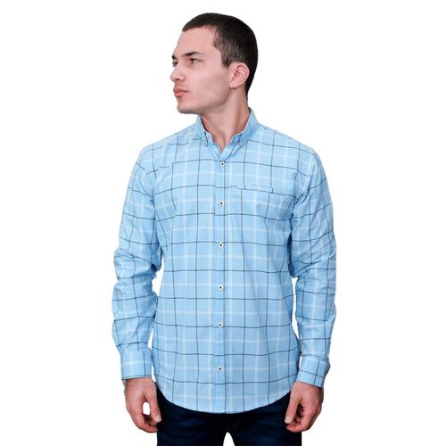 Camisa Casual Para Caballero Stone Rose Azul SRMC1140