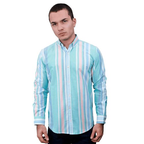 Camisa Casual Para Caballero Stone Rose Multicolor SRMC1161