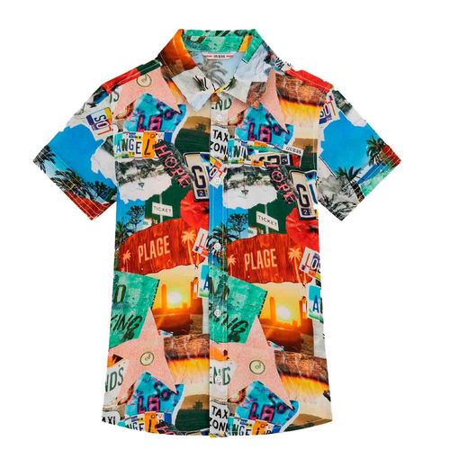 Camisa casual para joven Guess multicolor l4gh03wg5v0-p9i
